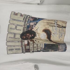 Mens Off White/Creme Cotton Tshirt Large The Notorious B.I.G